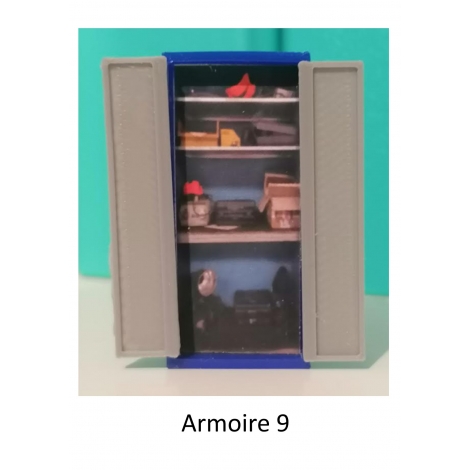 Armoire d'atelier, mod 9, magnétoscopie, échelle zéro
