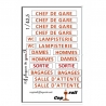 Plaques de gares Rouge 1/43,5