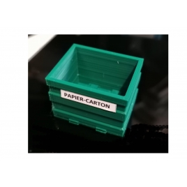 Bac de recyclage pour le papier et le carton, échelle zéro