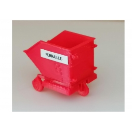 Bac de recyclage pour la ferraille, échelle zéro