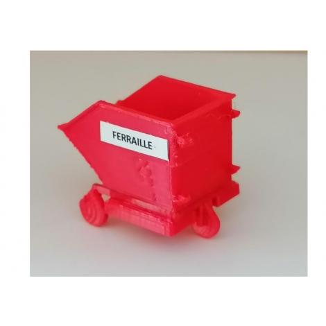 Bac de recyclage pour la ferraille, échelle zéro