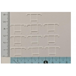 Petits gardes-corps blanc Sncf, échelle ho